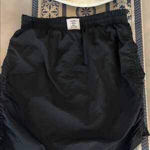 Black Elastic Waist Sporty Skirt